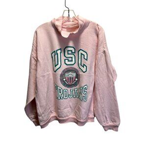 USC Trojans Pink Sweatshirt Medium Wideworld Sportswear Made In USA  Womens Pull